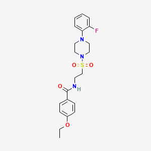 molecular formula C21H26FN3O4S B2787400 4-ethoxy-N-(2-((4-(2-fluorophenyl)piperazin-1-yl)sulfonyl)ethyl)benzamide CAS No. 897613-52-4