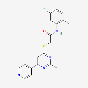 N-(5-chloro-2-methylphenyl)-2-((2-methyl-6-(pyridin-4-yl)pyrimidin-4-yl)thio)acetamide