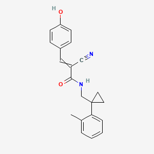 2-cyano-3-(4-hydroxyphenyl)-N-{[1-(2-methylphenyl)cyclopropyl]methyl}prop-2-enamide