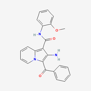 molecular formula C23H19N3O3 B2787421 2-amino-3-benzoyl-N-(2-methoxyphenyl)indolizine-1-carboxamide CAS No. 898453-25-3