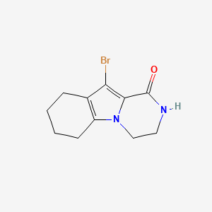 molecular formula C11H13BrN2O B2787424 10-Bromo-3,4,6,7,8,9-hexahydropyrazino[1,2-a]indol-1(2H)-one CAS No. 1434050-99-3