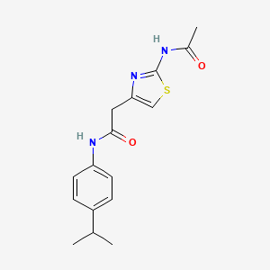 2-(2-acetamidothiazol-4-yl)-N-(4-isopropylphenyl)acetamide