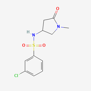 3-chloro-N-(1-methyl-5-oxopyrrolidin-3-yl)benzene-1-sulfonamide