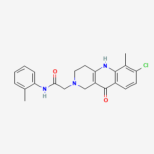 molecular formula C22H22ClN3O2 B2787445 7-(2-furylmethyl)-6-{[(3-phenyl-1,2,4-oxadiazol-5-yl)methyl]thio}[1,3]dioxolo[4,5-g]quinazolin-8(7H)-one CAS No. 1251640-05-7