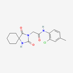 N-(2-chloro-4-methylphenyl)-2-(2,4-dioxo-1,3-diazaspiro[4.5]dec-3-yl)acetamide