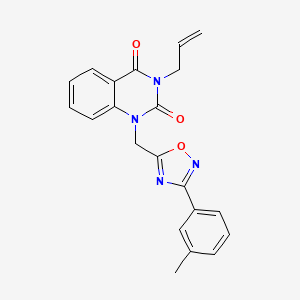 molecular formula C21H18N4O3 B2787457 3-allyl-1-((3-(m-tolyl)-1,2,4-oxadiazol-5-yl)methyl)quinazoline-2,4(1H,3H)-dione CAS No. 1207024-06-3