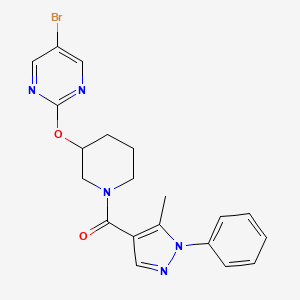 (3-((5-bromopyrimidin-2-yl)oxy)piperidin-1-yl)(5-methyl-1-phenyl-1H-pyrazol-4-yl)methanone