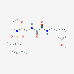 N1-((3-((2,5-dimethylphenyl)sulfonyl)-1,3-oxazinan-2-yl)methyl)-N2-(3-methoxybenzyl)oxalamide