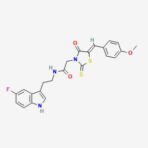 (Z)-N-(2-(5-fluoro-1H-indol-3-yl)ethyl)-2-(5-(4-methoxybenzylidene)-4-oxo-2-thioxothiazolidin-3-yl)acetamide