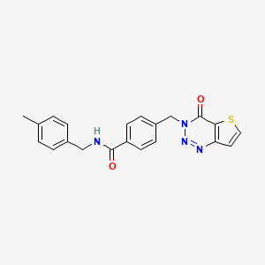 molecular formula C21H18N4O2S B2787476 N-(4-methylbenzyl)-4-((4-oxothieno[3,2-d][1,2,3]triazin-3(4H)-yl)methyl)benzamide CAS No. 443671-40-7