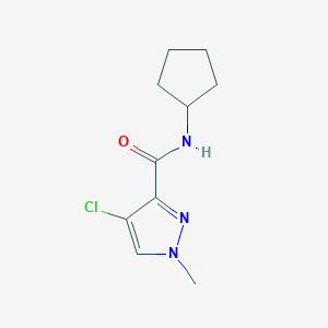 molecular formula C10H14ClN3O B2787484 4-chloro-N-cyclopentyl-1-methyl-1H-pyrazole-3-carboxamide CAS No. 489406-95-3