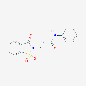 3-(1,1-dioxido-3-oxobenzo[d]isothiazol-2(3H)-yl)-N-phenylpropanamide