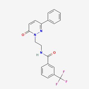 molecular formula C20H16F3N3O2 B2787492 N-(2-(6-oxo-3-phenylpyridazin-1(6H)-yl)ethyl)-3-(trifluoromethyl)benzamide CAS No. 921825-22-1
