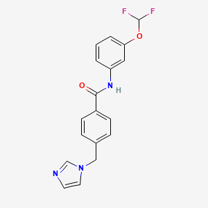 4-((1H-imidazol-1-yl)methyl)-N-(3-(difluoromethoxy)phenyl)benzamide