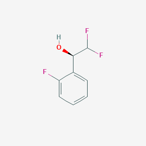 molecular formula C8H7F3O B2787501 (1R)-2,2-Difluoro-1-(2-fluorophenyl)ethanol CAS No. 1821837-52-8