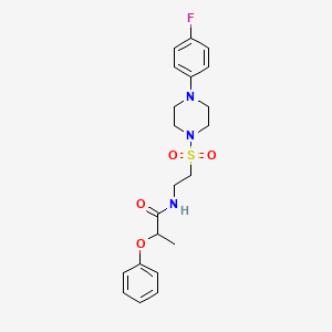 N-(2-((4-(4-fluorophenyl)piperazin-1-yl)sulfonyl)ethyl)-2-phenoxypropanamide