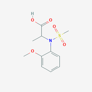 molecular formula C11H15NO5S B2787519 N-(2-methoxyphenyl)-N-(methylsulfonyl)alanine CAS No. 71273-50-2