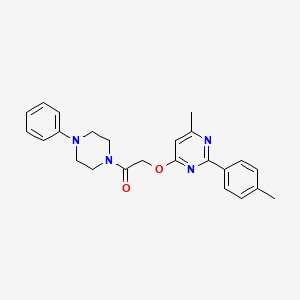 2-((6-Methyl-2-(p-tolyl)pyrimidin-4-yl)oxy)-1-(4-phenylpiperazin-1-yl)ethanone