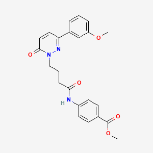 molecular formula C23H23N3O5 B2787528 methyl 4-(4-(3-(3-methoxyphenyl)-6-oxopyridazin-1(6H)-yl)butanamido)benzoate CAS No. 952989-55-8