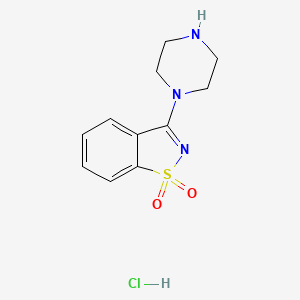 3-(Piperazin-1-YL)-1$L^{6},2-benzothiazole-1,1-dione hydrochloride