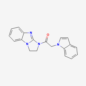 molecular formula C19H16N4O B2787531 1-(2,3-dihydro-1H-benzo[d]imidazo[1,2-a]imidazol-1-yl)-2-(1H-indol-1-yl)ethanone CAS No. 1206999-13-4