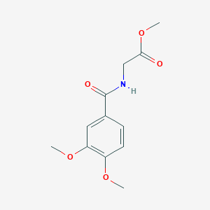 molecular formula C12H15NO5 B2787532 (3,4-Dimethoxy-benzoylamino)-acetic acid methyl ester CAS No. 72719-18-7