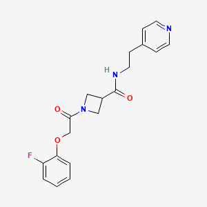 molecular formula C19H20FN3O3 B2787534 1-(2-(2-fluorophenoxy)acetyl)-N-(2-(pyridin-4-yl)ethyl)azetidine-3-carboxamide CAS No. 1351645-57-2