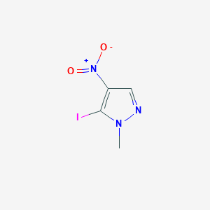 molecular formula C4H4IN3O2 B2787540 5-iodo-1-methyl-4-nitro-1H-pyrazole CAS No. 311773-51-0