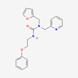 molecular formula C20H21N3O3 B2787545 1-(Furan-2-ylmethyl)-3-(2-phenoxyethyl)-1-(pyridin-2-ylmethyl)urea CAS No. 1396631-36-9