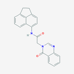 molecular formula C22H17N3O2 B278755 N-(1,2-dihydroacenaphthylen-5-yl)-2-(4-oxoquinazolin-3(4H)-yl)acetamide 