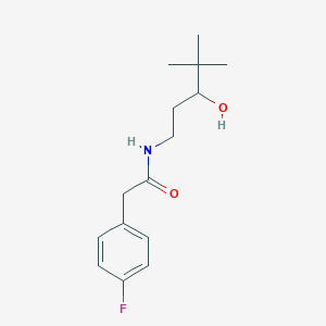 molecular formula C15H22FNO2 B2787551 2-(4-fluorophenyl)-N-(3-hydroxy-4,4-dimethylpentyl)acetamide CAS No. 1354536-05-2