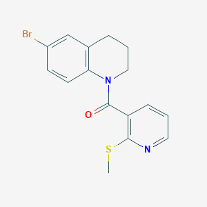 molecular formula C16H15BrN2OS B2787564 6-Bromo-1-[2-(methylsulfanyl)pyridine-3-carbonyl]-1,2,3,4-tetrahydroquinoline CAS No. 1223444-49-2