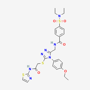 4-(N,N-diethylsulfamoyl)-N-((4-(4-ethoxyphenyl)-5-((2-oxo-2-(thiazol-2-ylamino)ethyl)thio)-4H-1,2,4-triazol-3-yl)methyl)benzamide