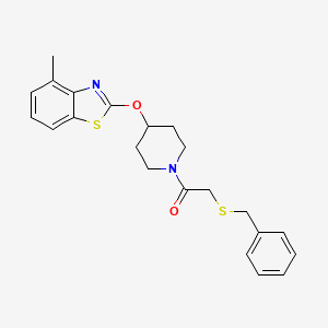 2-(Benzylthio)-1-(4-((4-methylbenzo[d]thiazol-2-yl)oxy)piperidin-1-yl)ethanone