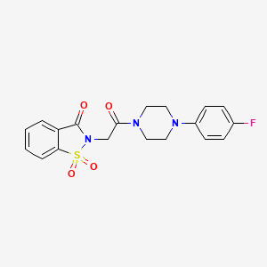 2-(2-(4-(4-fluorophenyl)piperazin-1-yl)-2-oxoethyl)benzo[d]isothiazol-3(2H)-one 1,1-dioxide