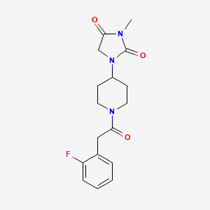 1-(1-(2-(2-Fluorophenyl)acetyl)piperidin-4-yl)-3-methylimidazolidine-2,4-dione