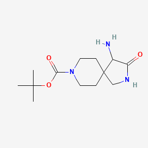 tert-Butyl 4-amino-3-oxo-2,8-diazaspiro[4.5]decane-8-carboxylate