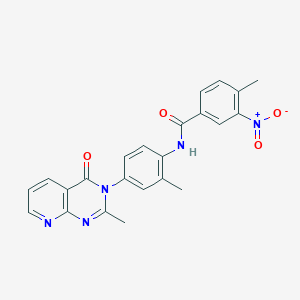 molecular formula C23H19N5O4 B2787598 4-methyl-N-(2-methyl-4-(2-methyl-4-oxopyrido[2,3-d]pyrimidin-3(4H)-yl)phenyl)-3-nitrobenzamide CAS No. 1005304-54-0