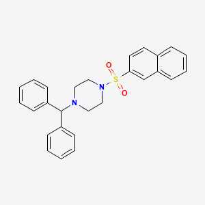 molecular formula C27H26N2O2S B2787614 4-(Diphenylmethyl)-1-(2-naphthylsulfonyl)piperazine CAS No. 324067-27-8