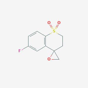 molecular formula C10H9FO3S B2787620 6-Fluorospiro[2,3-dihydrothiochromene-4,2'-oxirane] 1,1-dioxide CAS No. 2248320-65-0