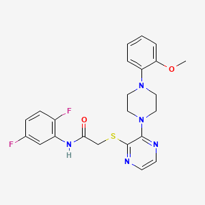 molecular formula C23H23F2N5O2S B2787623 N-(3-fluoro-4-methylphenyl)-1-[3-(4-methylphenoxy)pyrazin-2-yl]piperidine-3-carboxamide CAS No. 1115867-14-5