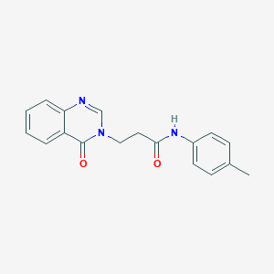 molecular formula C18H17N3O2 B278764 N-(4-methylphenyl)-3-(4-oxoquinazolin-3(4H)-yl)propanamide 