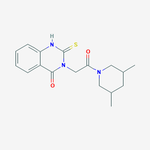 molecular formula C17H21N3O2S B2787649 3-[2-(3,5-dimethylpiperidin-1-yl)-2-oxoethyl]-2-sulfanylidene-1H-quinazolin-4-one CAS No. 422527-59-1