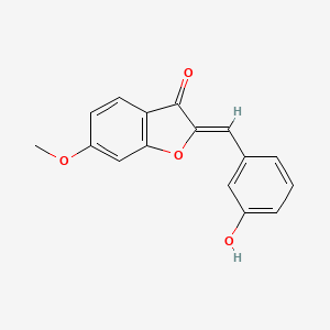 molecular formula C16H12O4 B2787663 2-[(3-Hydroxyphenyl)methylene]-6-methoxybenzo[b]furan-3-one CAS No. 1322574-16-2