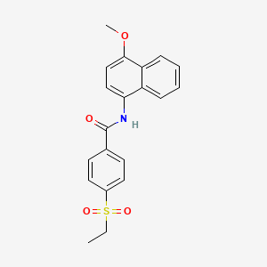molecular formula C20H19NO4S B2787666 4-ethylsulfonyl-N-(4-methoxynaphthalen-1-yl)benzamide CAS No. 898429-43-1