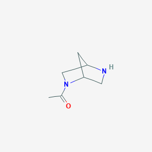 molecular formula C7H12N2O B2787670 1-[(1S,4S)-2,5-Diazabicyclo[2.2.1]heptan-2-yl]ethan-1-one CAS No. 1119261-23-2