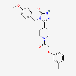 molecular formula C24H28N4O4 B2787672 4-(4-methoxybenzyl)-5-{1-[(3-methylphenoxy)acetyl]piperidin-4-yl}-2,4-dihydro-3H-1,2,4-triazol-3-one CAS No. 1775507-29-3
