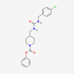 molecular formula C21H24ClN3O3 B2787676 Phenyl 4-((3-(4-chlorobenzyl)ureido)methyl)piperidine-1-carboxylate CAS No. 1234946-66-7