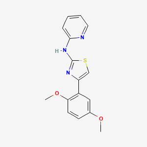 molecular formula C16H15N3O2S B2787685 4-(2,5-dimethoxyphenyl)-N-(pyridin-2-yl)thiazol-2-amine CAS No. 1251579-98-2