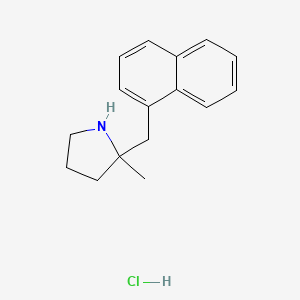 molecular formula C16H20ClN B2787692 2-Methyl-2-[(naphthalen-1-yl)methyl]pyrrolidine hydrochloride CAS No. 1989672-55-0